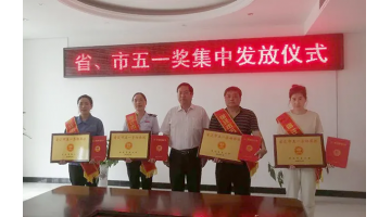 喜讯！泗洪幸运传世被授予宿迁市“五一劳动奖状”称号！