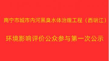 南宁市城市内河黑臭水体治理工程（西明江）项目 环境影响评价公众参与第一次公示